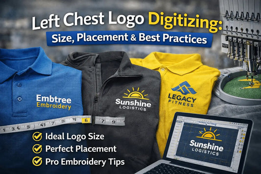Left Chest Logo Digitizing: Size, Placement & Best Practices