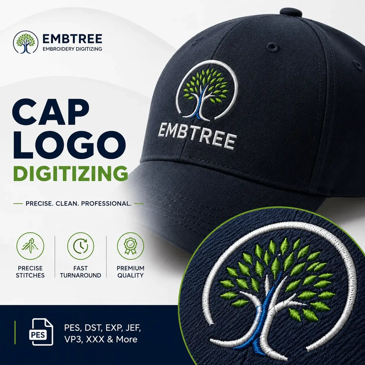 Cap Logo Digitizing