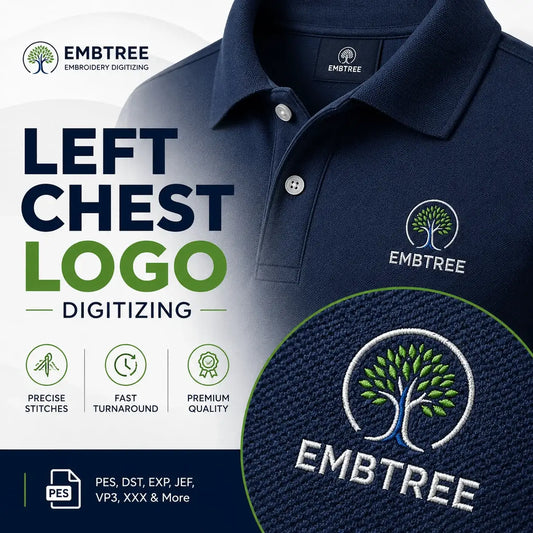 Left Chest Logo Digitizing